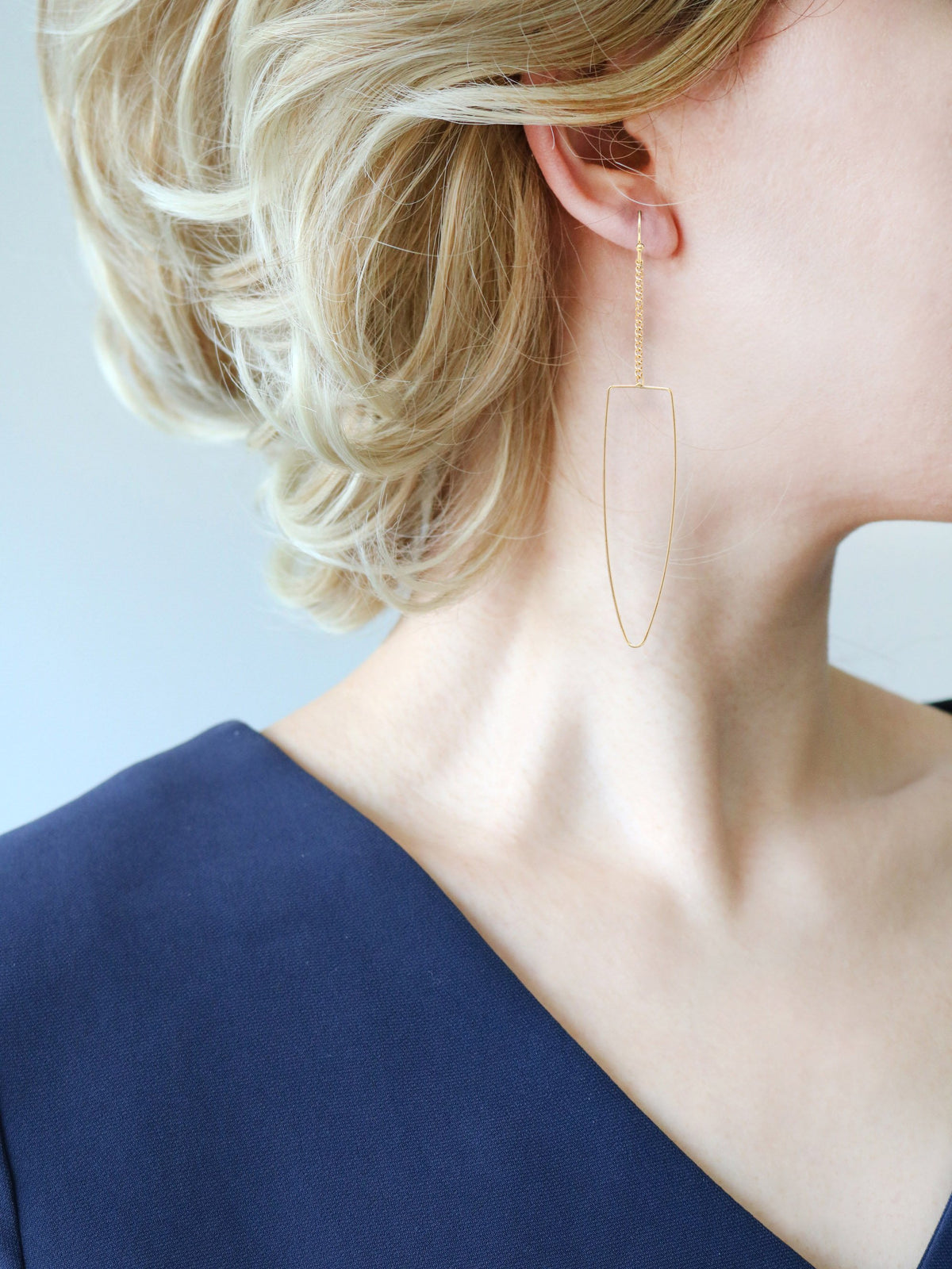 Lightweight Polygon Earring - Bauble Sky