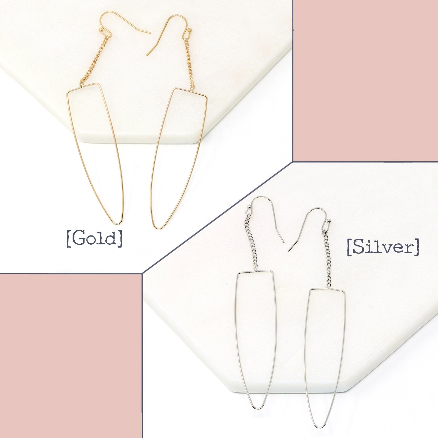 Lightweight Polygon Earring - Bauble Sky