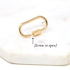 Carabiner Lock Stud Earring - Bauble Sky