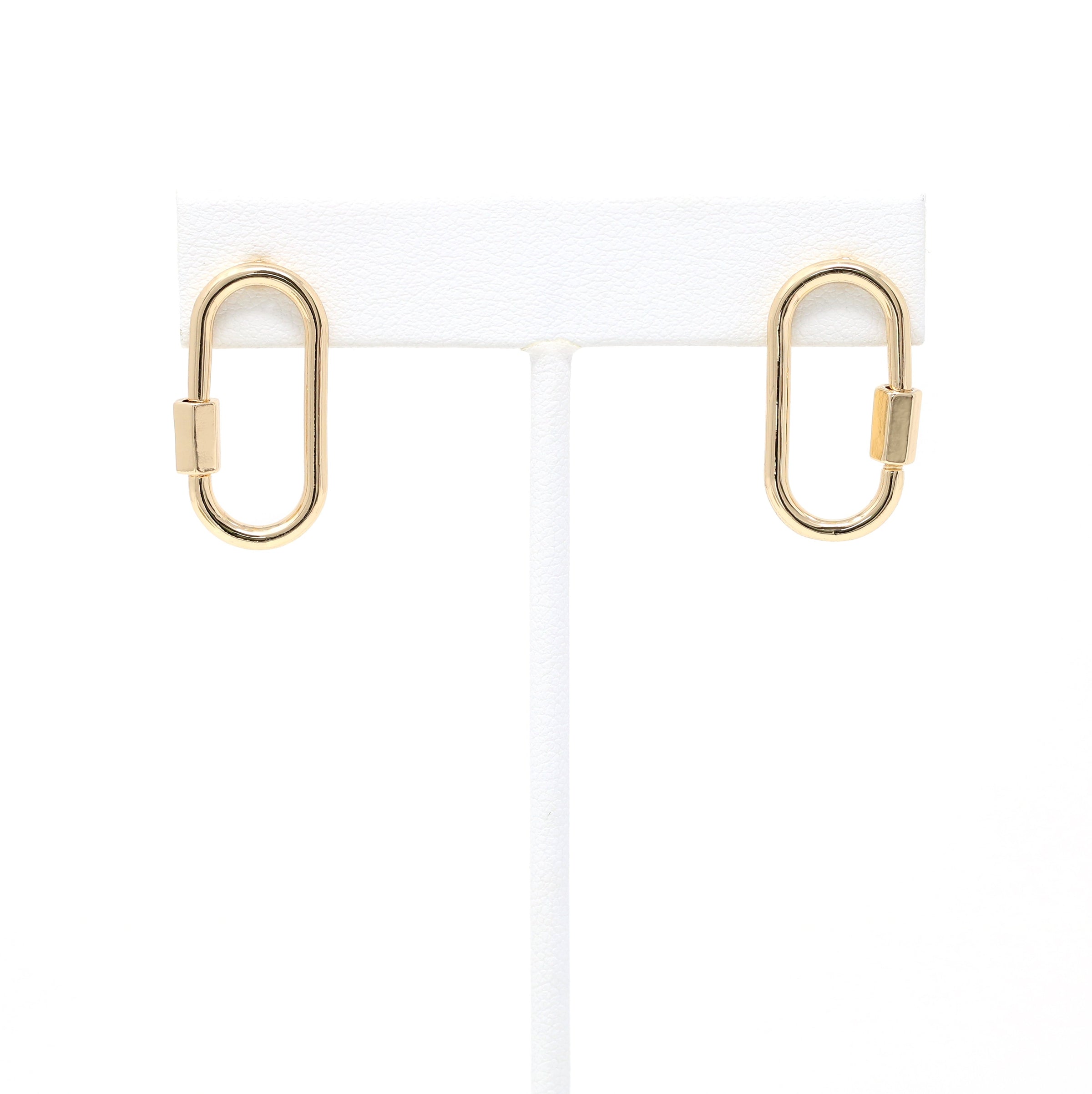 Carabiner Lock Stud Earring - Bauble Sky
