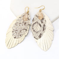 Leather Leaf Earring - Bauble Sky