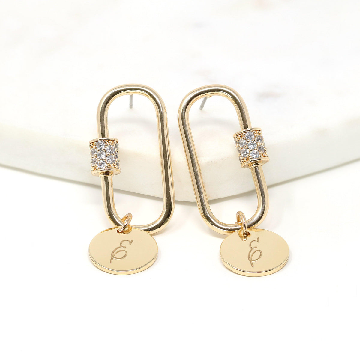 Personalized Carabiner Earring - Bauble Sky