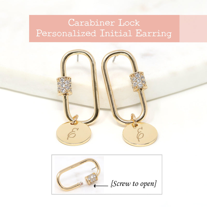 Personalized Carabiner Earring - Bauble Sky