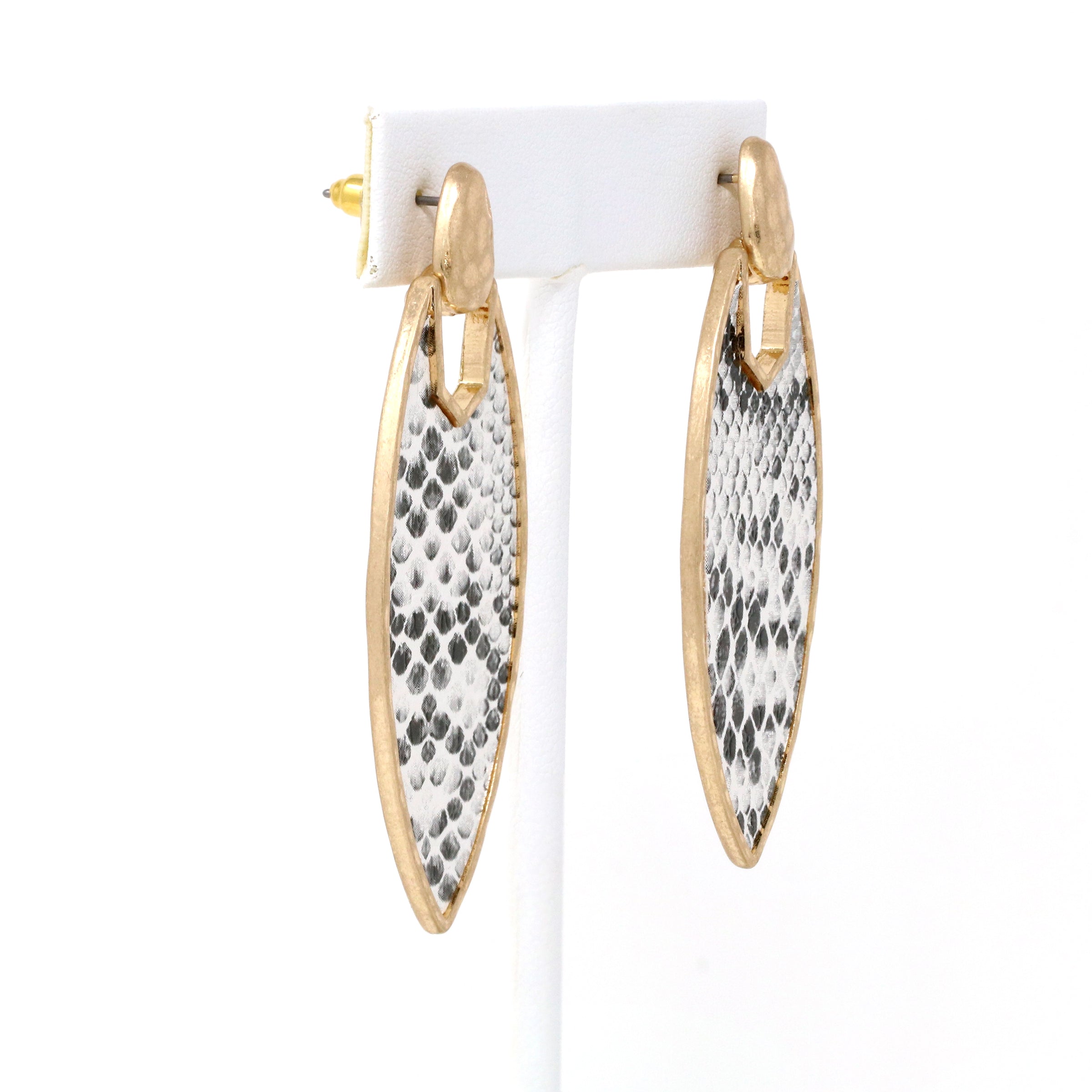 Animal Print Leather Earring