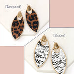 Animal Print Leather Earring