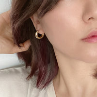 Minimalist Bold Huggie Hoop Earrings