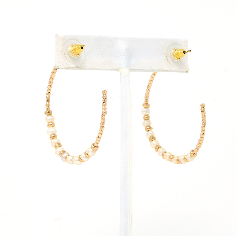 Pearl Hoop Earring