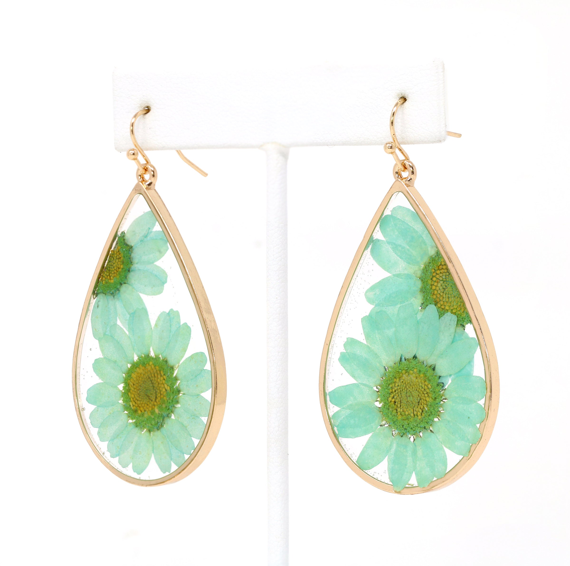 Large Dried Flower Resin Earring