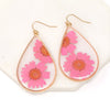 Large Dried Flower Resin Earring