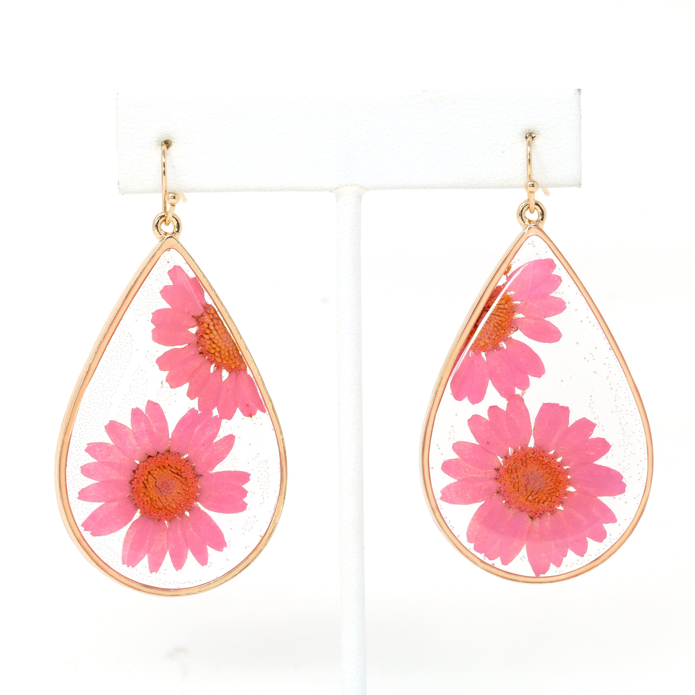 Large Dried Flower Resin Earring