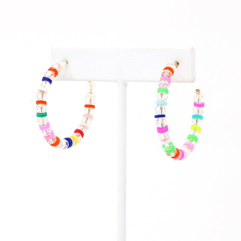 Multi Glass Beaded Earring