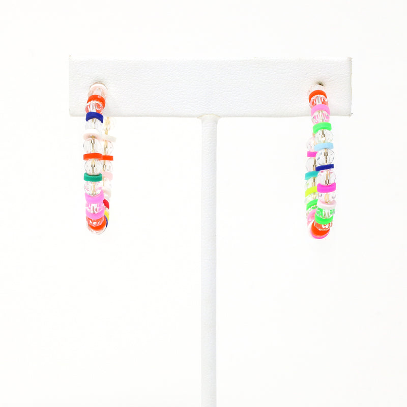 Multi Glass Beaded Earring