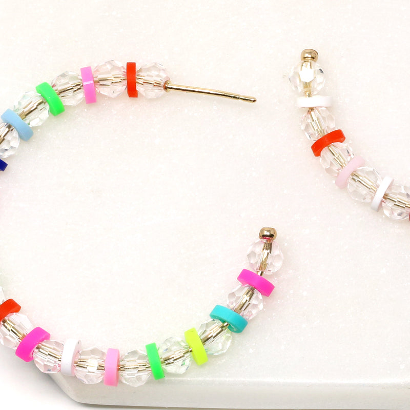 Multi Glass Beaded Earring