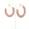 Glitter Resin Hoop Earring
