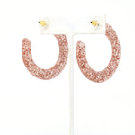 Glitter Resin Hoop Earring