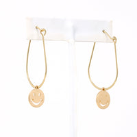 Smiley Face Hoop Earrings