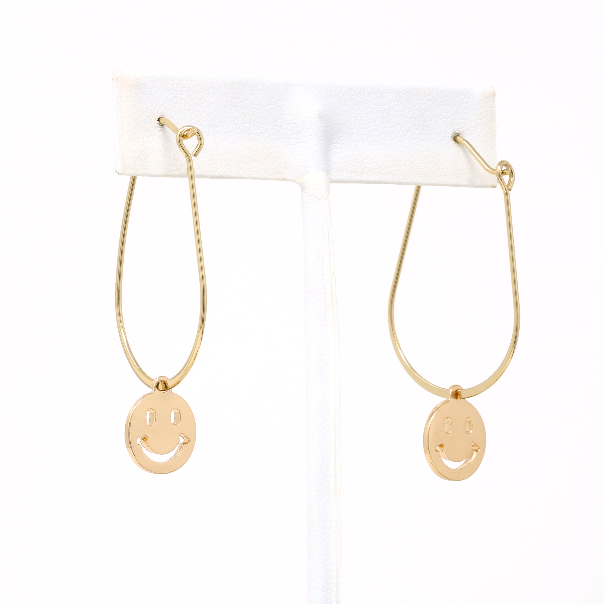 Smiley Face Hoop Earrings