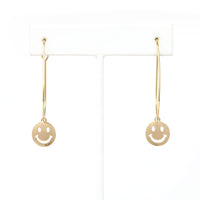 Smiley Face Hoop Earrings