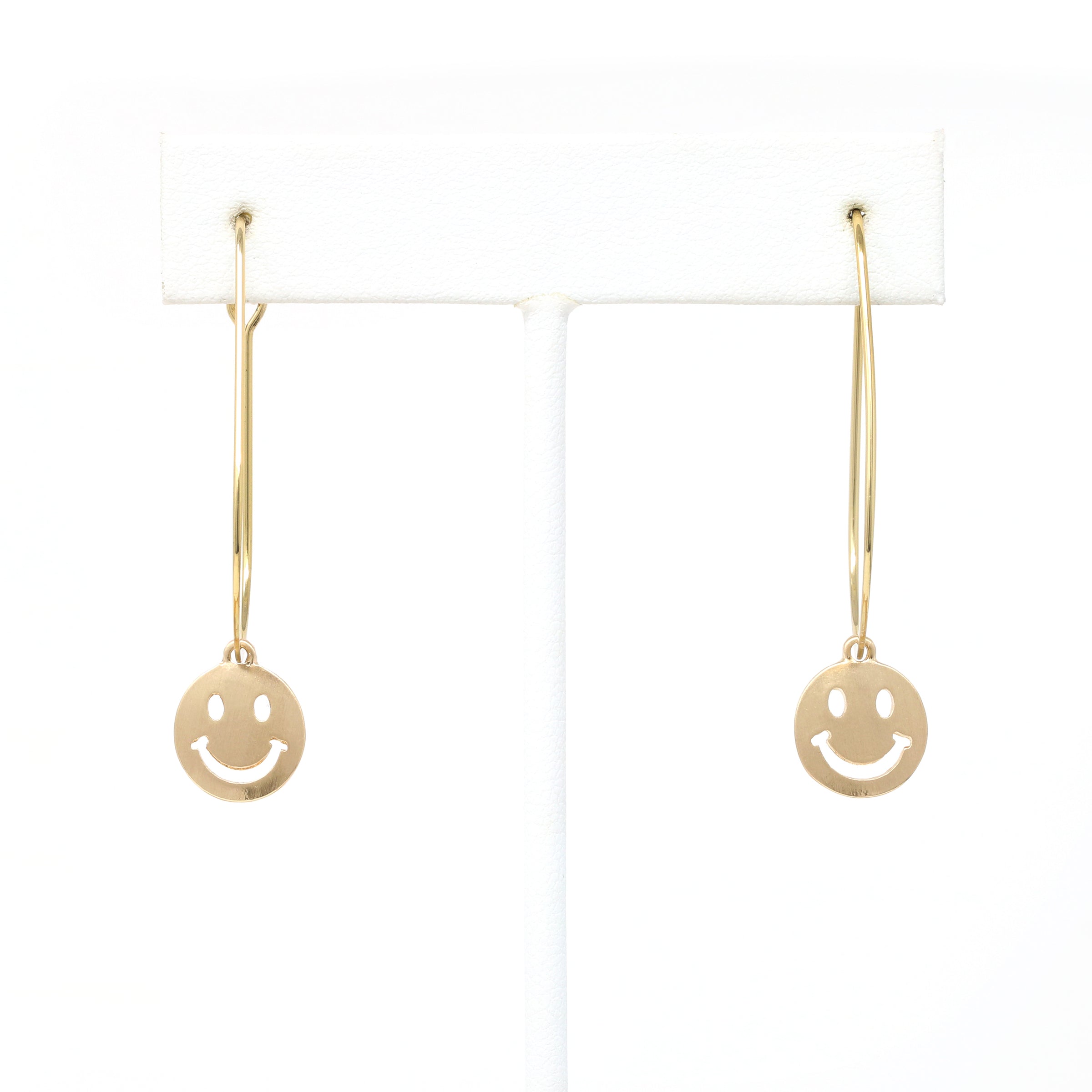 Smiley Face Hoop Earrings