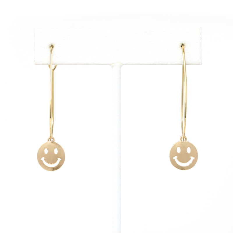 Smiley Face Hoop Earrings