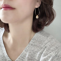 Smiley Face Hoop Earrings