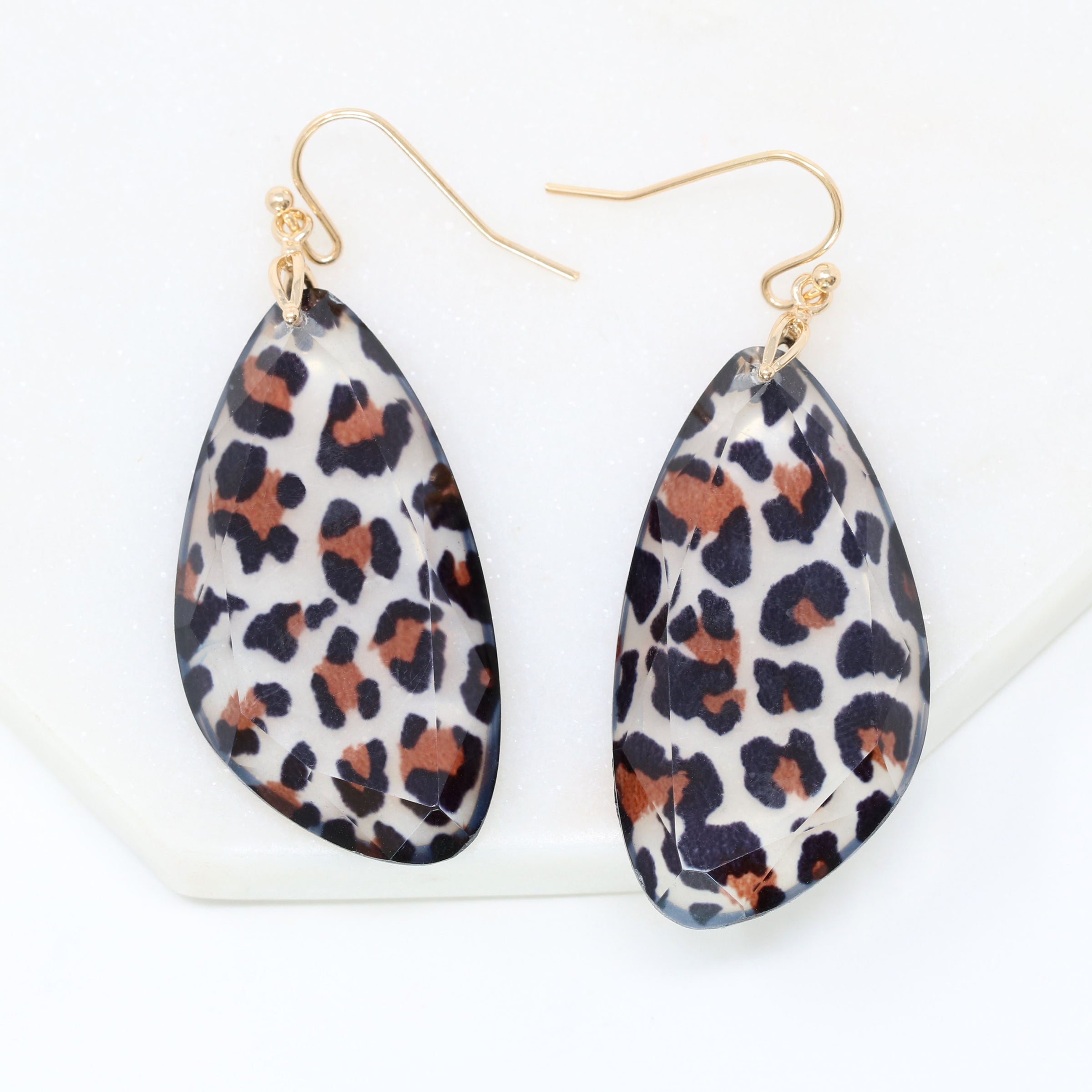 Leopard Resin Earrings