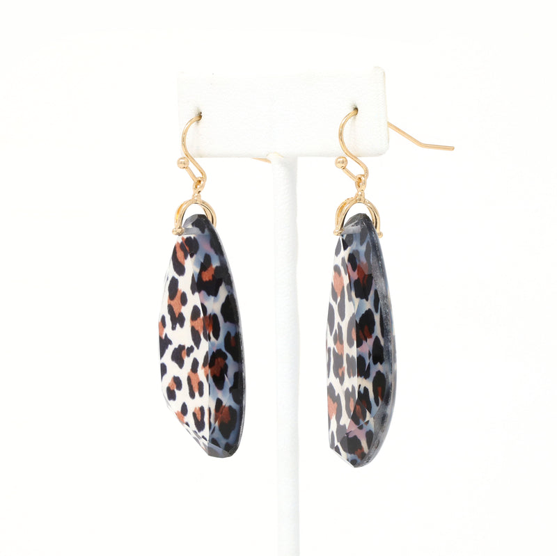 Leopard Resin Earrings