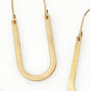 Oval Metal Drop Earrings