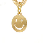 Twist Huggie Earring with Smiley Face