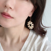 Wooden Floral Dangle Earrings