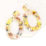 Oval Resin Statement Earring