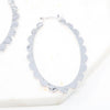 Hammered Metal Oval Hoop Earring - Bauble Sky