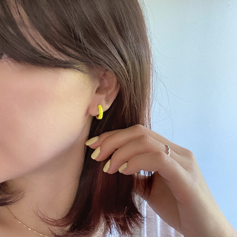 Neon Huggie Earrings