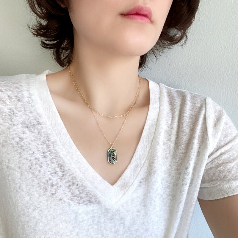 Abalone 2 Layer Necklace