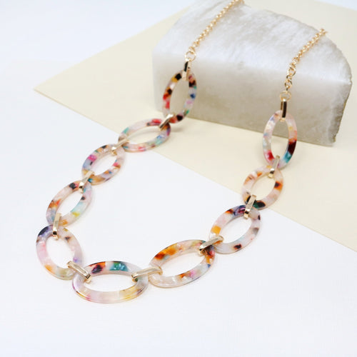 Lightweight Resin Long Necklace - Bauble Sky
