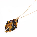 Leaf Resin Long Pendant Necklace - Bauble Sky