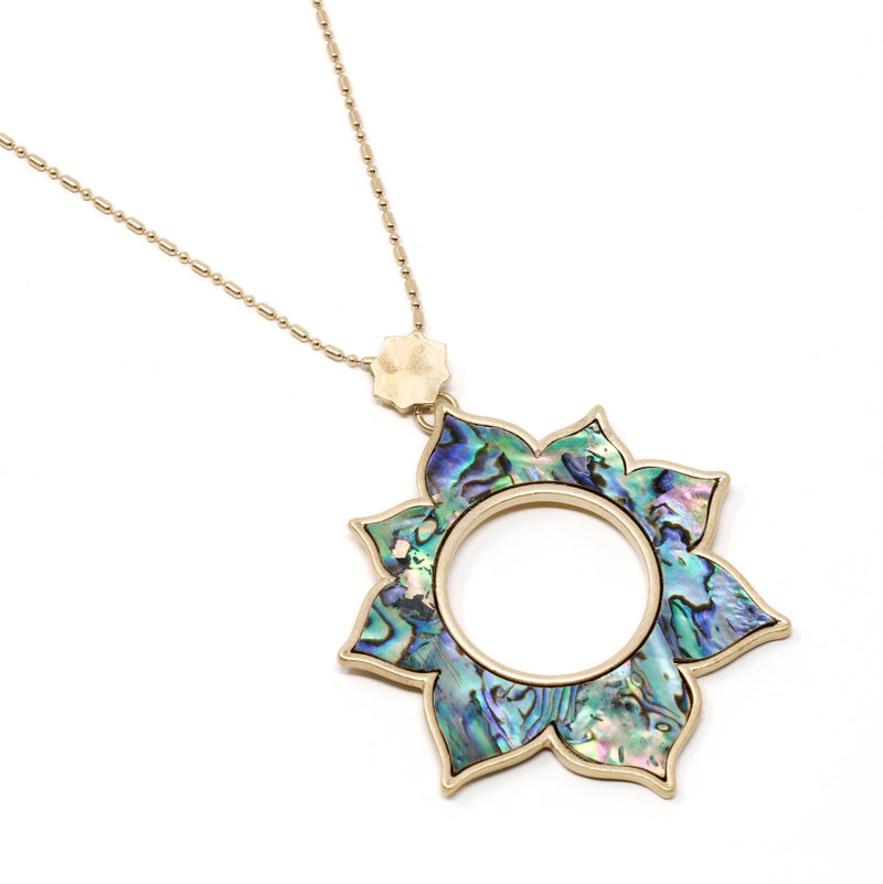 Abalone Shell Pendant Necklace - Bauble Sky