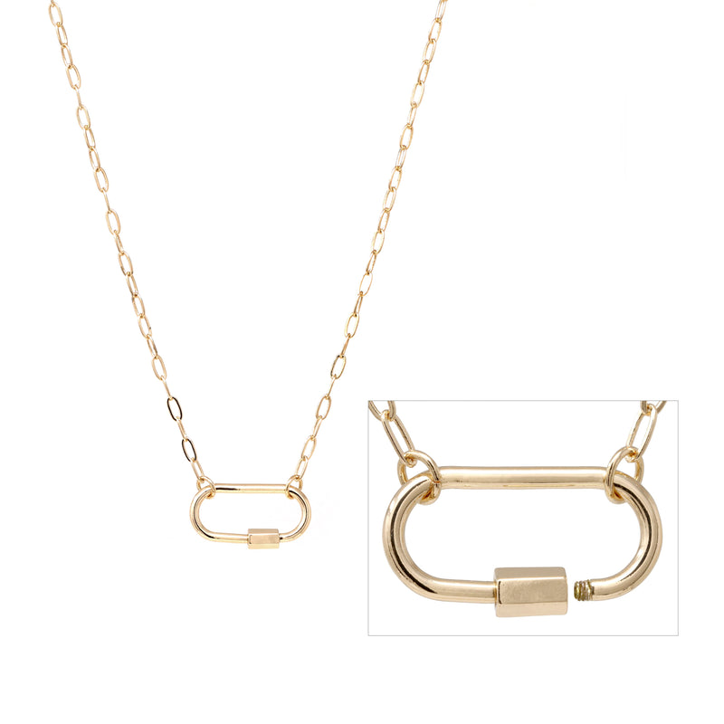 Carabiner Lock Necklace - Bauble Sky