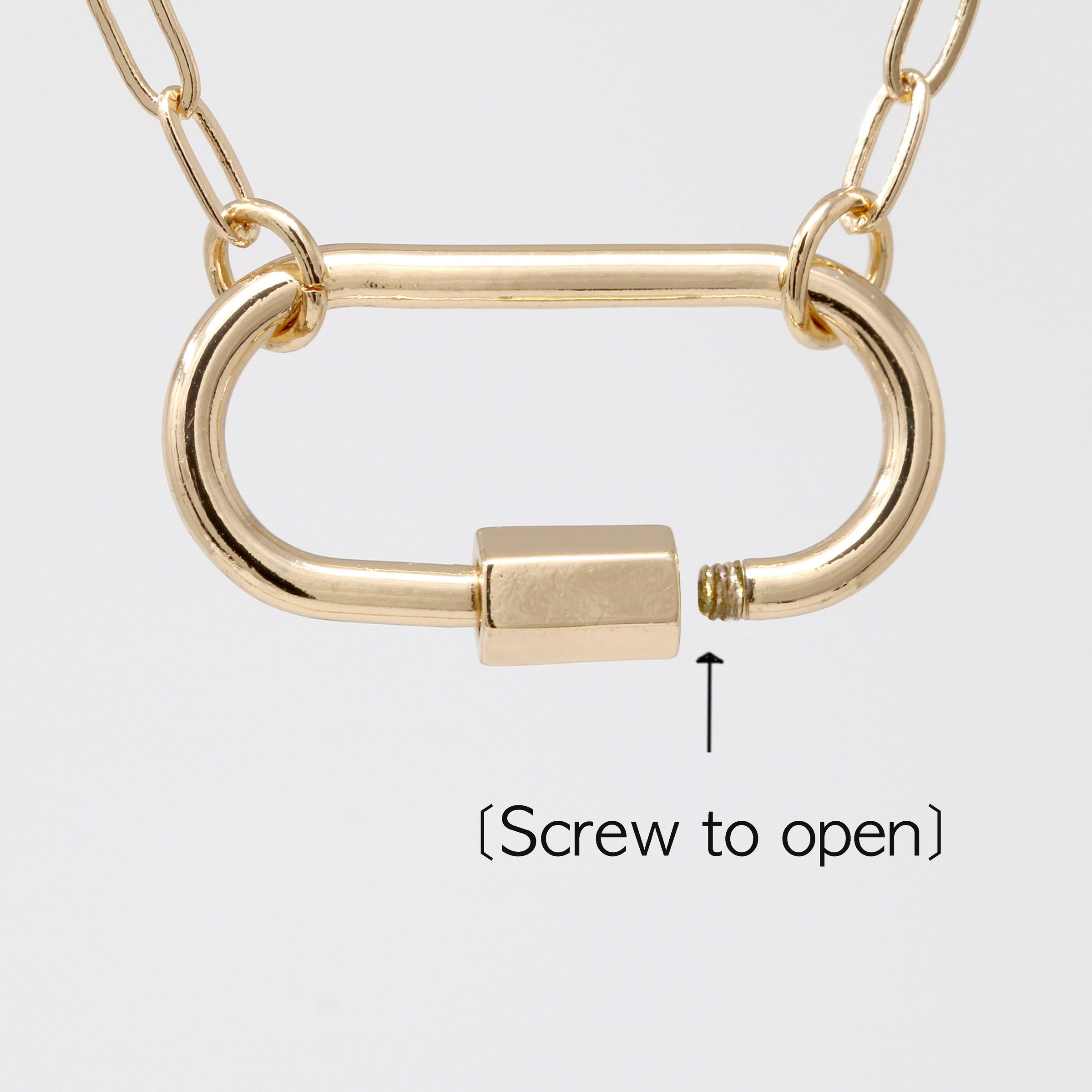 Link Chain Carabiner Lock Necklace - Gold – Balara Jewelry