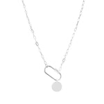 Carabiner Lock Necklace with Circle - Bauble Sky