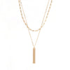2 Layer Necklace with Bar charm - Bauble Sky