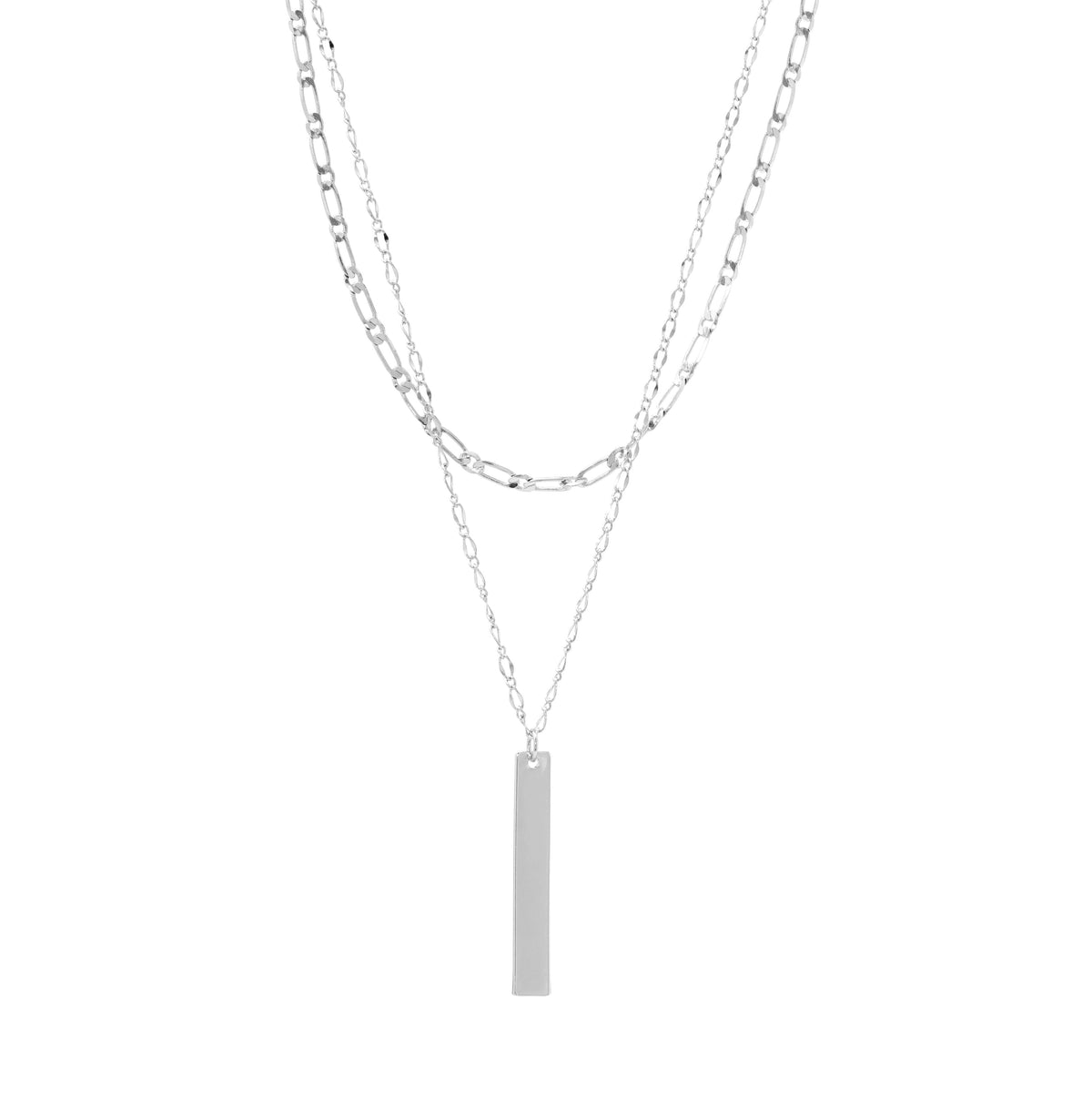 2 Layer Necklace with Bar charm - Bauble Sky