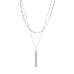2 Layer Necklace with Bar charm - Bauble Sky