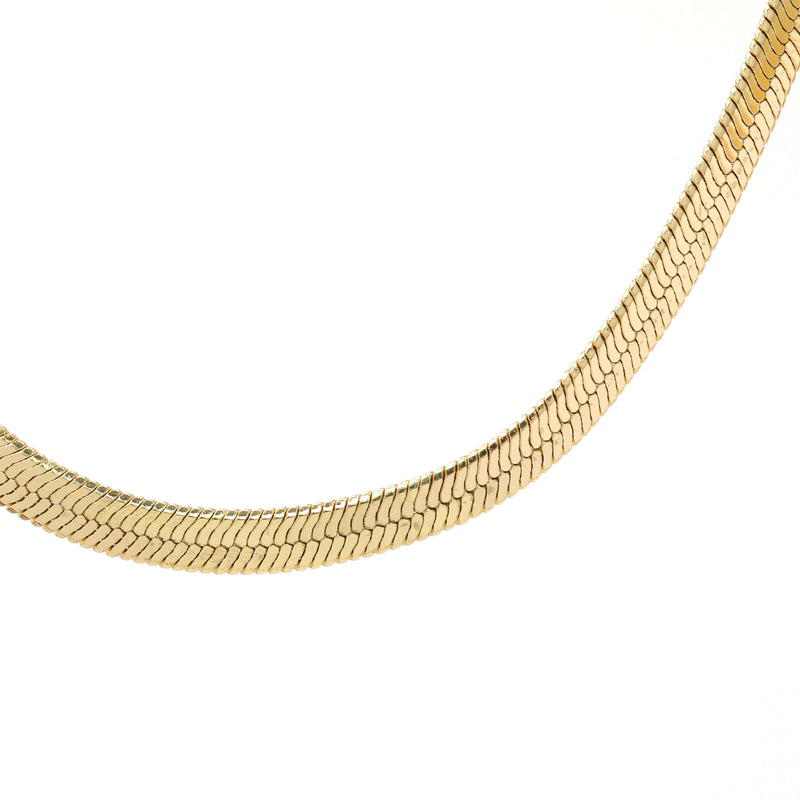 Gold Filled Herringbone Choker Necklace