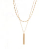 Personalized Initial & Name 2 Layer Bar Necklace