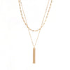 Personalized Initial & Name 2 Layer Bar Necklace