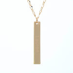 Personalized Initial & Name 2 Layer Bar Necklace