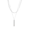 Personalized Initial & Name 2 Layer Bar Necklace