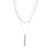 Personalized Initial & Name 2 Layer Bar Necklace