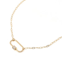 Pave Carabiner Lock Necklace - Bauble Sky